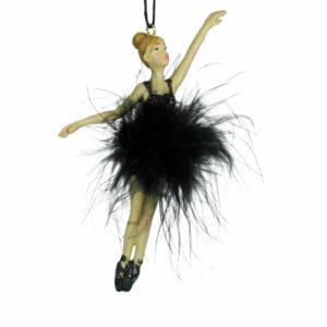 Deko Figur Ballerina Feder Kleid Dekohänger Blacky