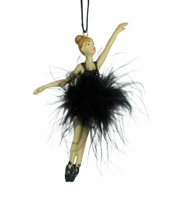 Deko Figur Ballerina Feder Kleid Dekohänger Blacky