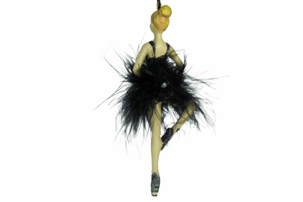 Deko Figur Ballerina Feder Kleid Dekohänger Blacky 12cm