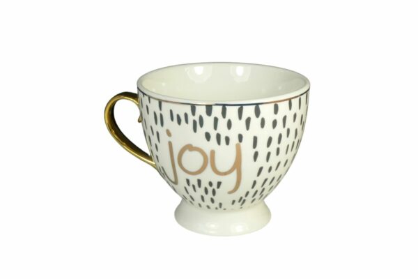 Mea Living Porzellantasse Kaffeetasse Joy Gold mit Geschenkbox