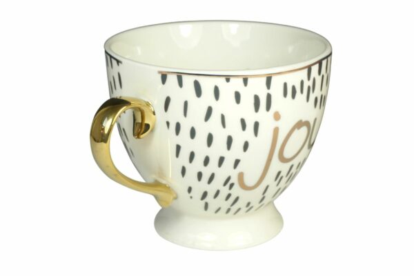 Mea Living Porzellantasse Kaffeetasse Joy Gold mit Geschenkbox