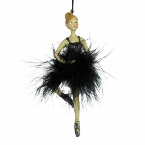 Deko Figur Ballerina Feder Kleid Dekohänger Blacky 12cm