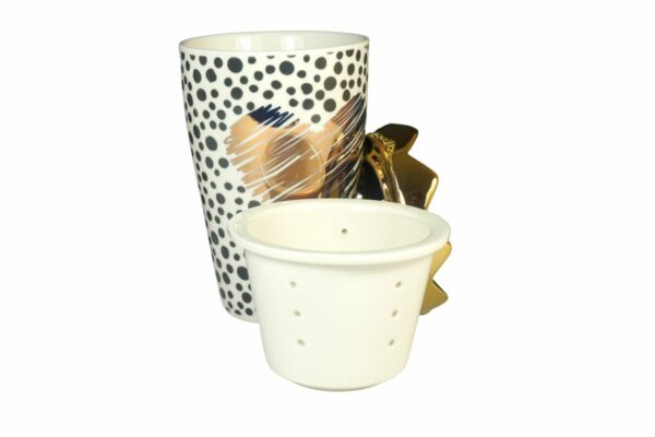 Mea Living Teeset Henkelbecher mit Teesieb und Krone Points Herz