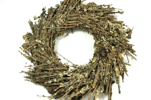 Deko Kranz Naturkranz Wandkranz Herbstkranz Äste & Zapfen 30cm ∅