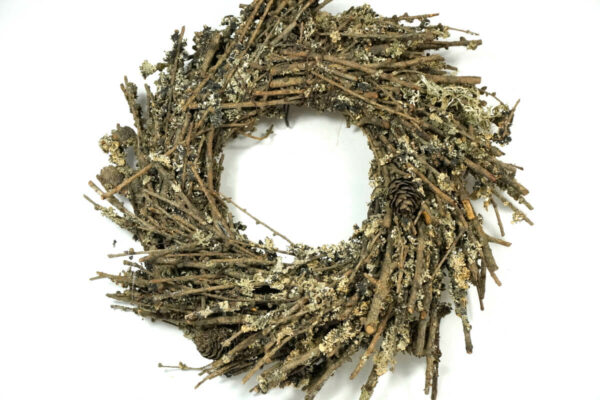 Deko Kranz Naturkranz Wandkranz Herbstkranz Äste & Zapfen 30cm ∅