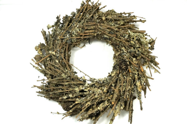 Deko Kranz Naturkranz Wandkranz Herbstkranz Äste & Zapfen 30cm ∅