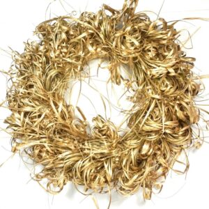 Deko Kranz Wandkranz Naturkranz Tischkranz Tiririca Kranz Goldfarben 40 cm ∅