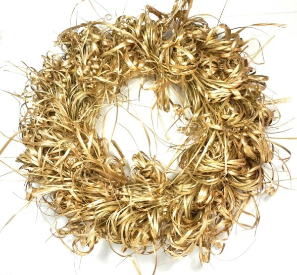 Deko Kranz Wandkranz Naturkranz Tischkranz Tiririca Kranz Goldfarben 40 cm ∅