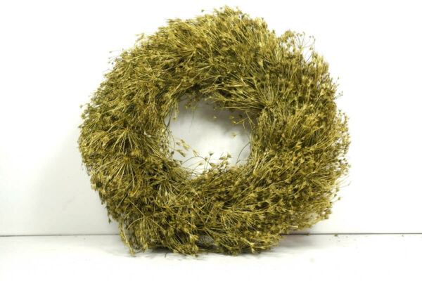 Deko Kranz Wandkranz Naturkranz Tischkranz Wreath Dill Gold 30cm ∅