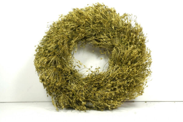 Deko Kranz Wandkranz Naturkranz Tischkranz Wreath Dill Gold 30cm ∅