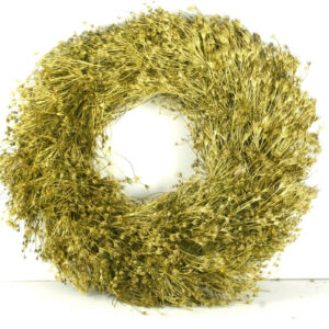 Deko Kranz Wandkranz Naturkranz Tischkranz Wreath Dill Gold 30cm ∅