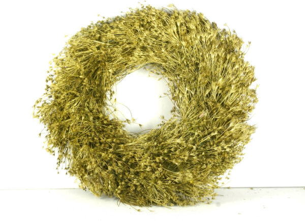 Deko Kranz Wandkranz Naturkranz Tischkranz Wreath Dill Gold 30cm ∅