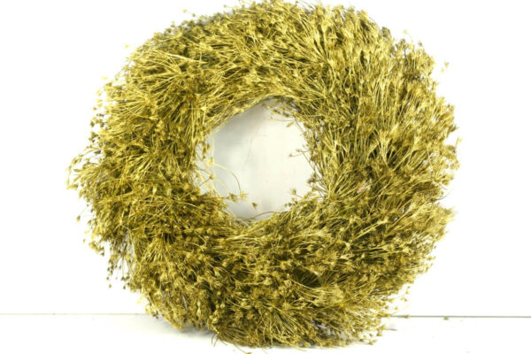 Deko Kranz Wandkranz Naturkranz Tischkranz Wreath Dill Gold 30cm ∅