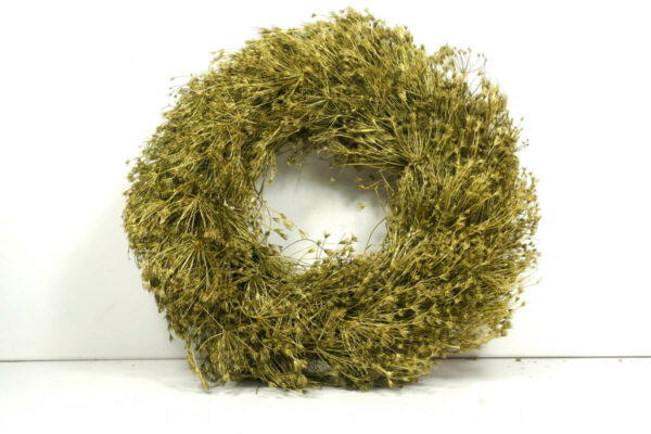 Deko Kranz Wandkranz Naturkranz Tischkranz Wreath Dill Gold 30cm ∅