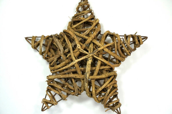 Deko Reben Stern Sternaufhänger Weihnachtsstern Wanddeko Türdeko 30 cm