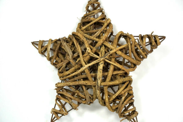 Deko Reben Stern Sternaufhänger Weihnachtsstern Wanddeko Türdeko 30 cm