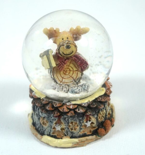 Deko Schneekugel Glimmerkugel Glitzerkugel Weihnachts Schneekugel Rentier 5cm ∅