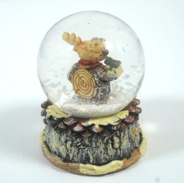 Deko Schneekugel Glimmerkugel Glitzerkugel Weihnachts Schneekugel Rentier 5cm ∅