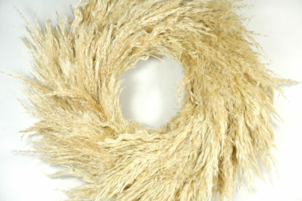 HBX Deko Kranz Naturkranz Tischkranz Wandkranz Gräser 40cm ∅