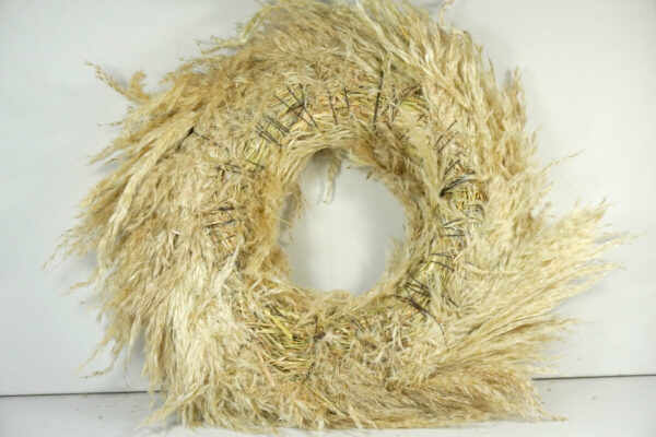 HBX Deko Kranz Naturkranz Tischkranz Wandkranz Gräser 40cm ∅