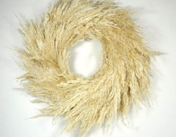 HBX Deko Kranz Naturkranz Tischkranz Wandkranz Gräser 40cm ∅