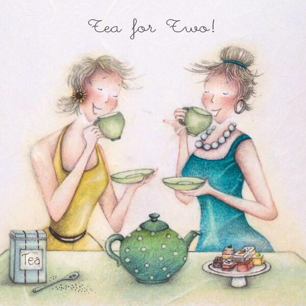 Holzbild Wandbild von Berni Parker Tea for two