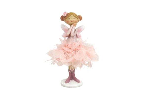 Dekofigur Deko Fee Elfe Feenmädchen Blumenfee Dream Rosa