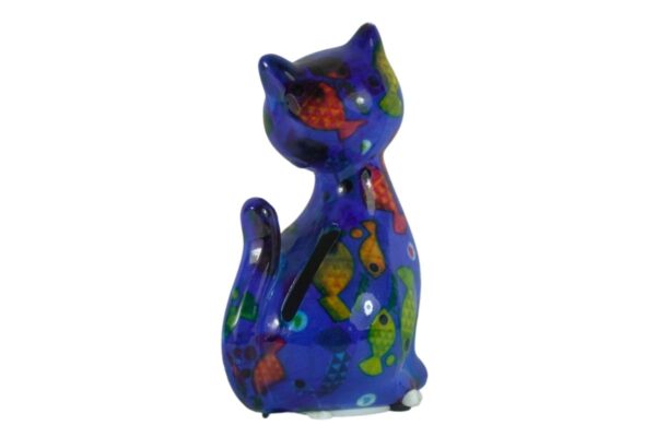 Pomme Pidou Spardose Money Bank Katze Petit Caramel Blau