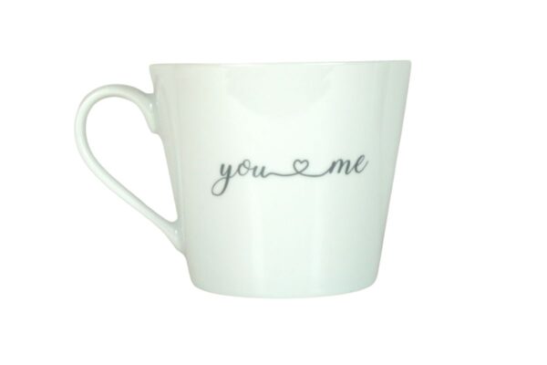 Krasilnikoff Kaffeebecher Kaffeetasse Sprüche Tasse Mug Cup you & me