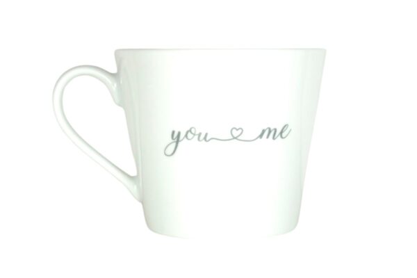 Krasilnikoff Kaffeebecher Kaffeetasse Sprüche Tasse Mug Cup you & me