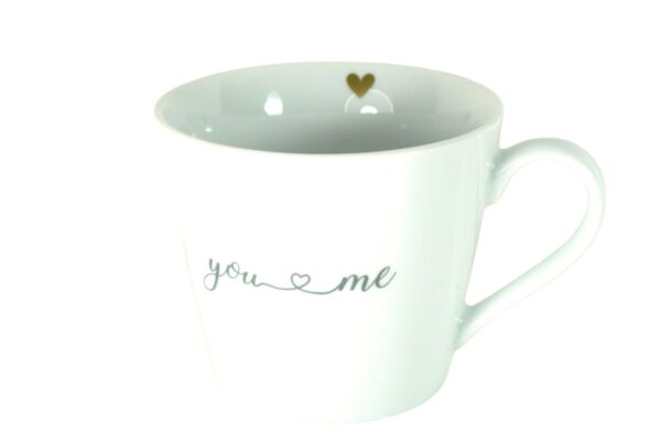 Krasilnikoff Kaffeebecher Kaffeetasse Sprüche Tasse Mug Cup you & me