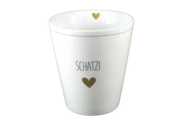 Krasilnikoff Kaffeebecher Kaffeetasse Sprüche Tasse Mug Cup Schatzi