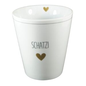 Krasilnikoff Kaffeebecher Kaffeetasse Sprüche Tasse Mug Cup Schatzi