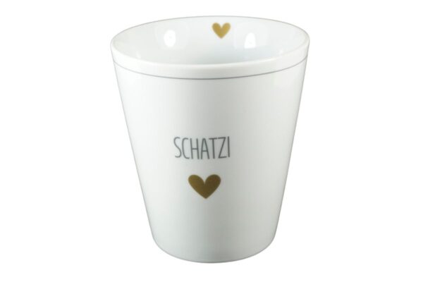 Krasilnikoff Kaffeebecher Kaffeetasse Sprüche Tasse Mug Cup Schatzi