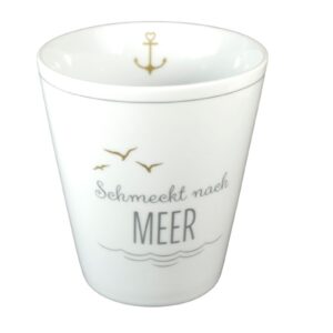 Krasilnikoff Kaffeebecher Sprüche Tasse Mug Cup Schmeckt nach Meer
