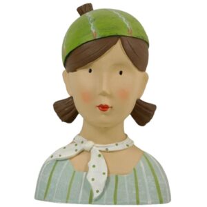 Baden Aufsteller Deko Kopf Büste Madame Ladykopf Mädchen Büste Stachelbeere