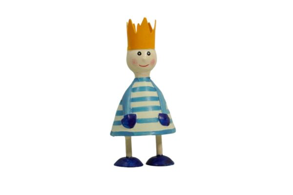 Pape Deko Figur Blechpuppe Little King Blechfigur Blau