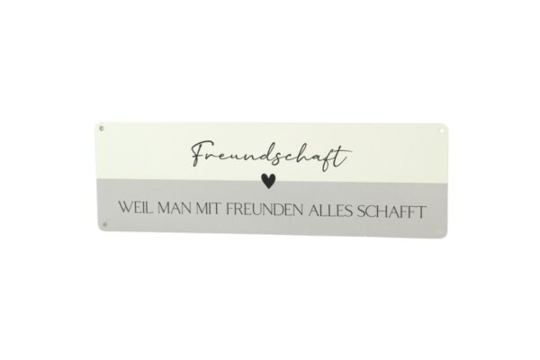 Deko Blechschild Aufhänger Freundschaft weil man mit Freunden alles schafft