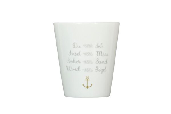 Krasilnikoff Kaffeebecher Sprüche Tasse Mug Cup Du & Ich Insel & Meer Anker & Sand Wind & Segel