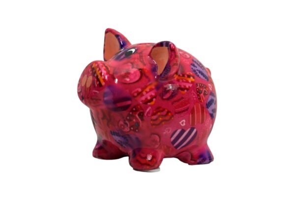 Pomme Pidou Money Bank Spardose Petit Sparschwein Rosie Pink Heart