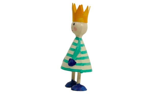 Pape Deko Figur Blechpuppe Little King Blechfigur Türkis