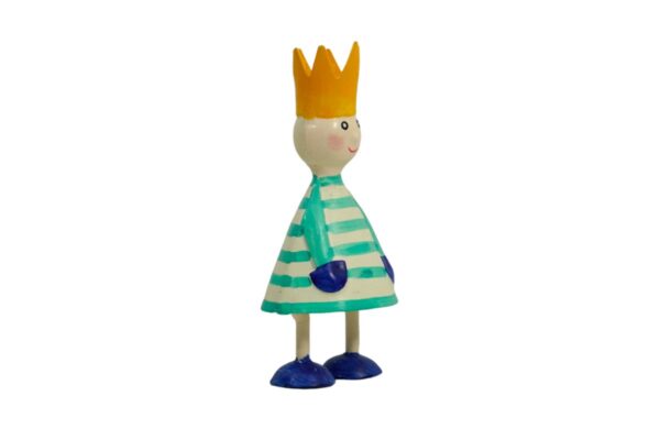 Pape Deko Figur Blechpuppe Little King Blechfigur Türkis