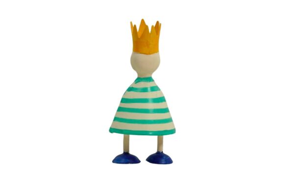 Pape Deko Figur Blechpuppe Little King Blechfigur Türkis