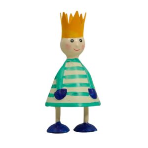 Pape Deko Figur Blechpuppe Little King Blechfigur Türkis