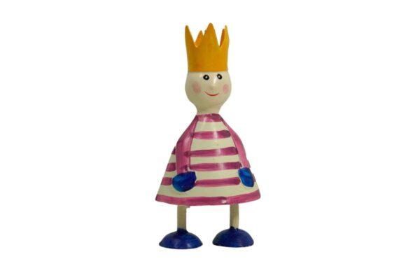 Pape Deko Figur Blechpuppe Little King Blechfigur Rosa