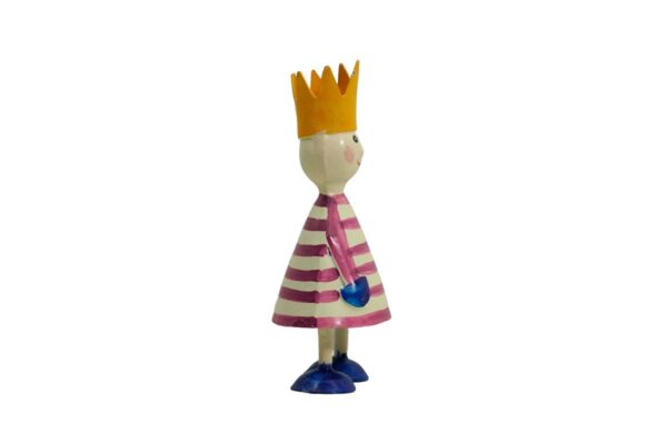 Pape Deko Figur Blechpuppe Little King Blechfigur Rosa