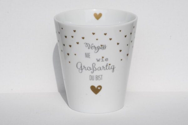 Krasilnikoff Kaffeebecher Sprüche Tasse Mug Cup Vergiss nie wie großartig du bist
