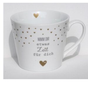 Krasilnikoff Kaffeebecher Kaffeetasse Sprüche Tasse Mug Cup Nimm dir etwas Zeit für Dich