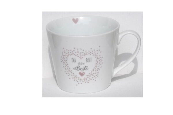 Krasilnikoff Kaffeebecher Kaffeetasse Sprüche Tasse Mug Cup Du bist die Beste