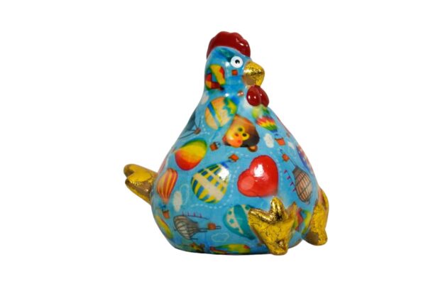 Pomme Pidou Spardose Money Bank Huhn Claire Petit Blau